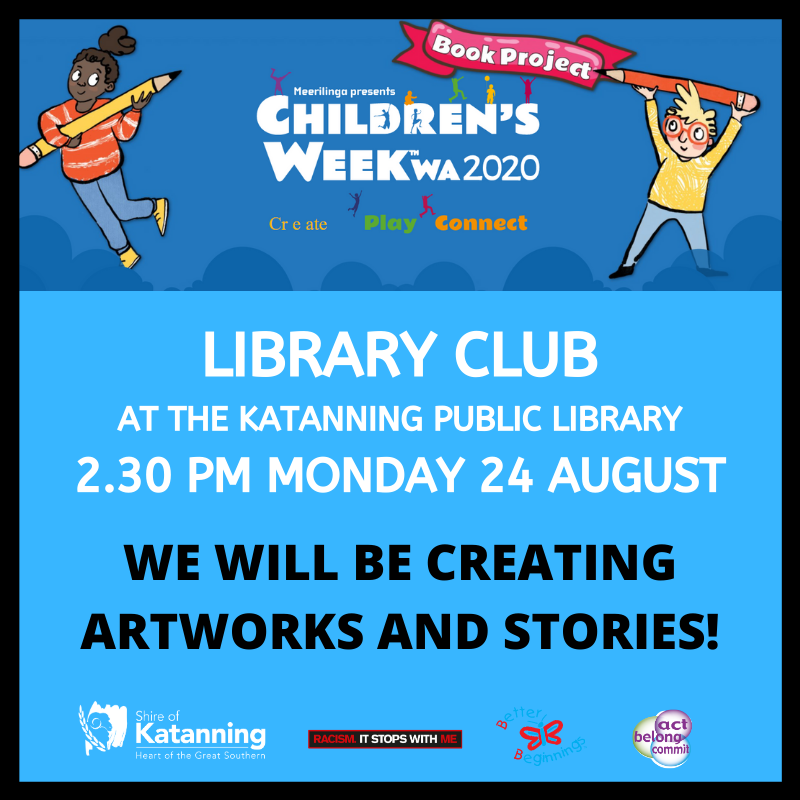 Katanning Library Club - Children's Week WA 2020 » Shire of Katanning